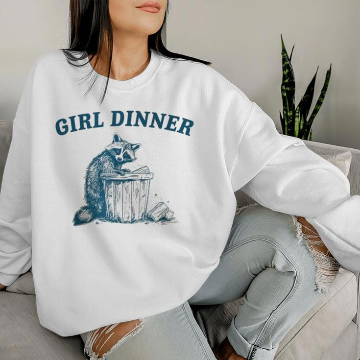 Trash Panda Girl Dinner Raccoon Women Sweatshirt Gifts for Her