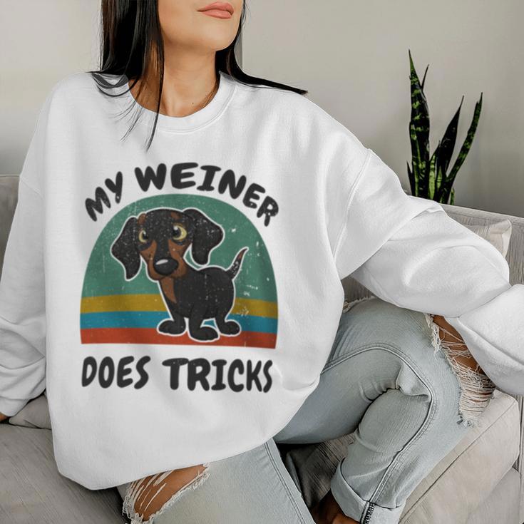 My Weiner-Dog Does Tricks Dachshund Women Sweatshirt Gifts for Her