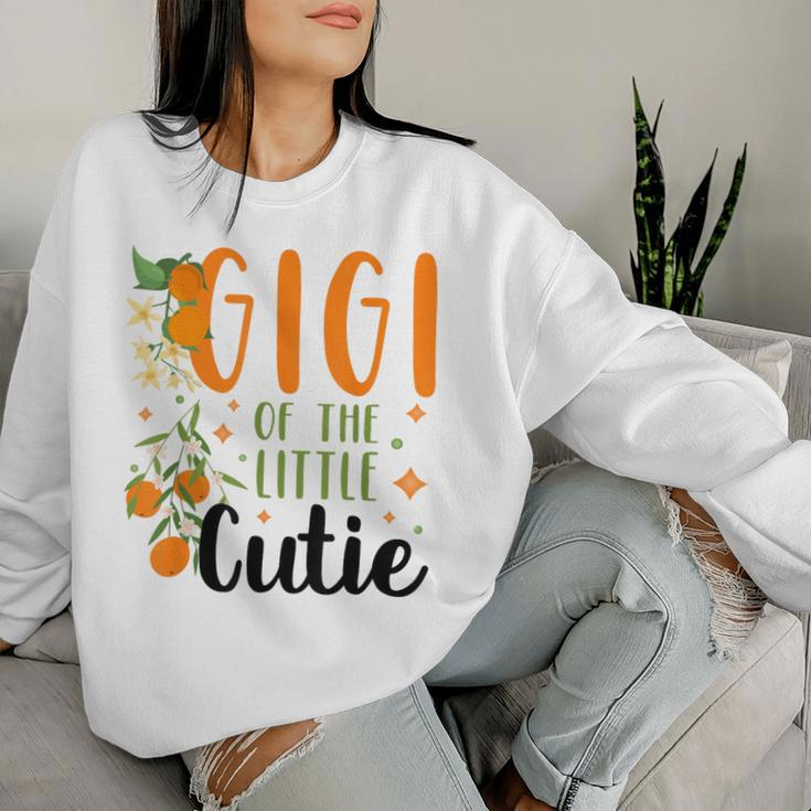 Gigi Little Cutie Baby Shower Orange 1St Birthday Party Women Sweatshirt Gifts for Her