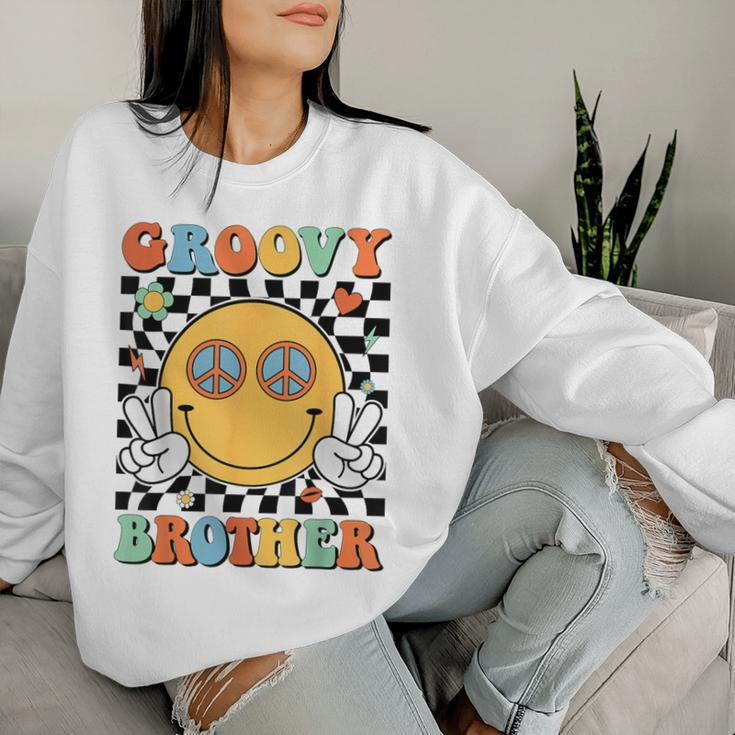 Groovy Brother Matching Family 70S 80S Retro Hippie Costume Women Sweatshirt Gifts for Her