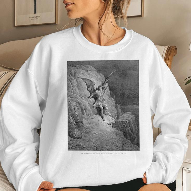 Gustave Dore The Fall Of Satan Paradise Was Lost Women Sweatshirt Gifts for Her