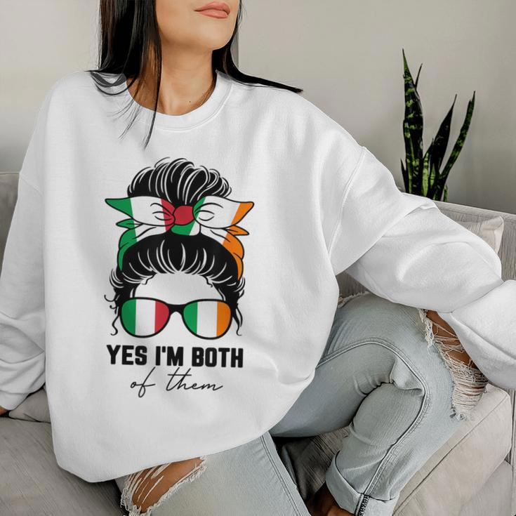 Half Italian Half Irish Girl Italy Ireland Flag Women Sweatshirt Gifts for Her