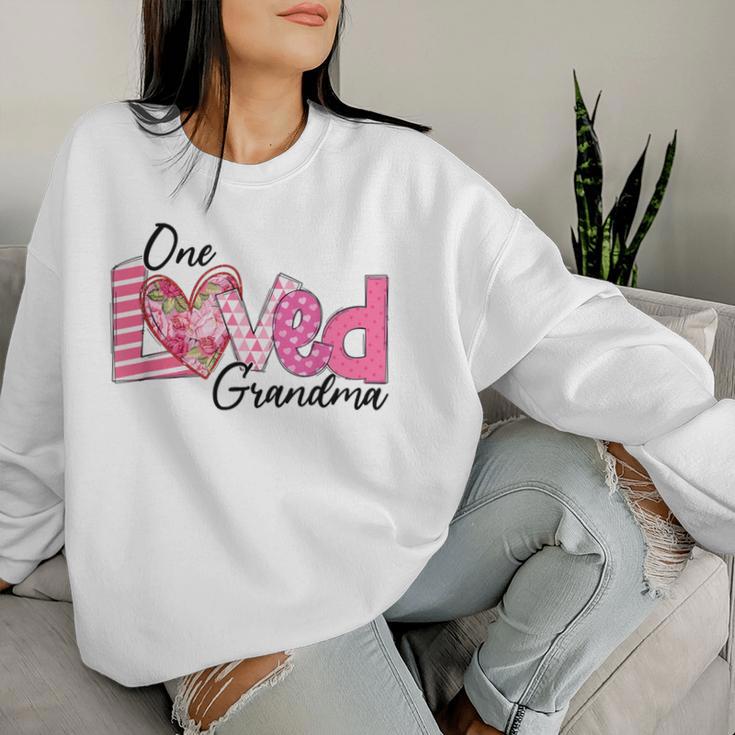 Heart One Loved Grandma Family Valentine's Day Womens Women Sweatshirt Gifts for Her