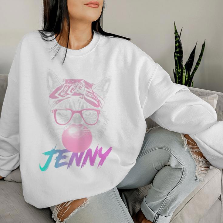 Jenny Schöner Mädchen Name Mit Niedlicher Katze Sweatshirt Frauen Geschenke für Sie