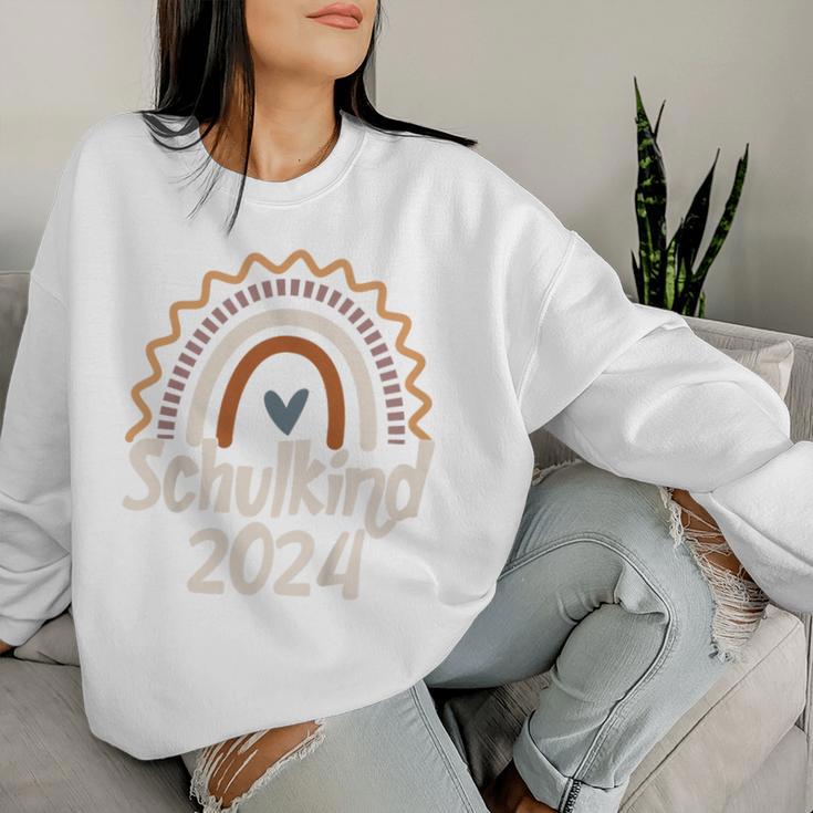 Kinder Schulkind 2024 Boho Regenbogen Einschulung Mädchen Sweatshirt Frauen Geschenke für Sie