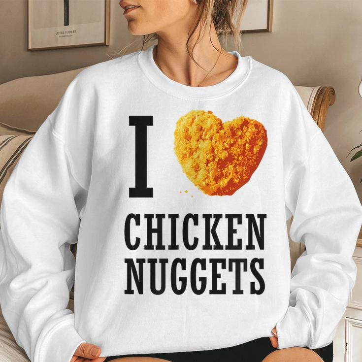 I Love Chicken Nuggets Heart 1 Women Sweatshirt Gifts for Her