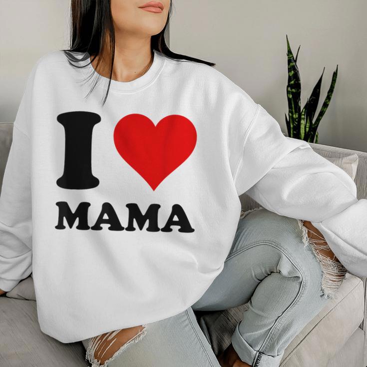 I Love Mama Sweatshirt Frauen Geschenke für Sie