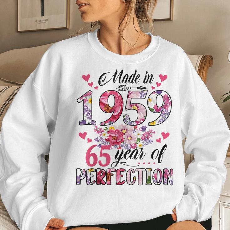 Made In 1959 Floral 65 Year Old 65Th Birthday Women Women Sweatshirt Gifts for Her