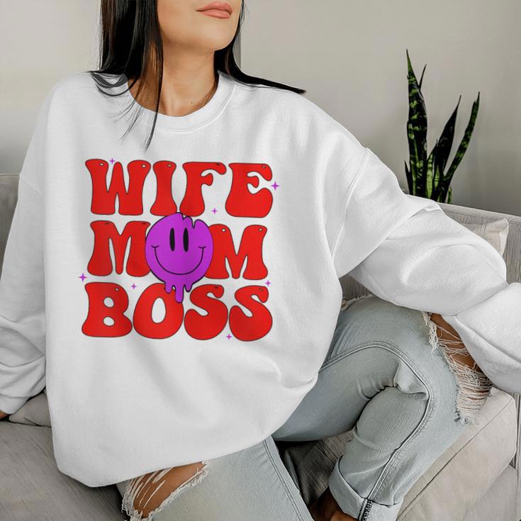 Mama Frau Boss Unschlagbar Mutterschaft Mama Leben Sweatshirt Frauen Geschenke für Sie