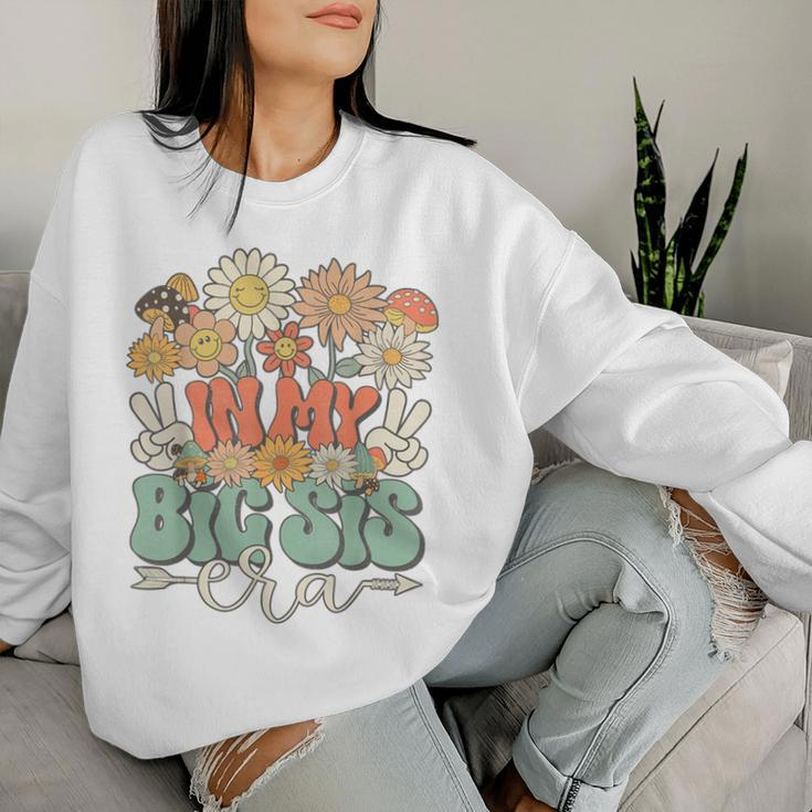 Matching Family In My Big Sis Era Floral Groovy Retro Sister Women Sweatshirt Gifts for Her