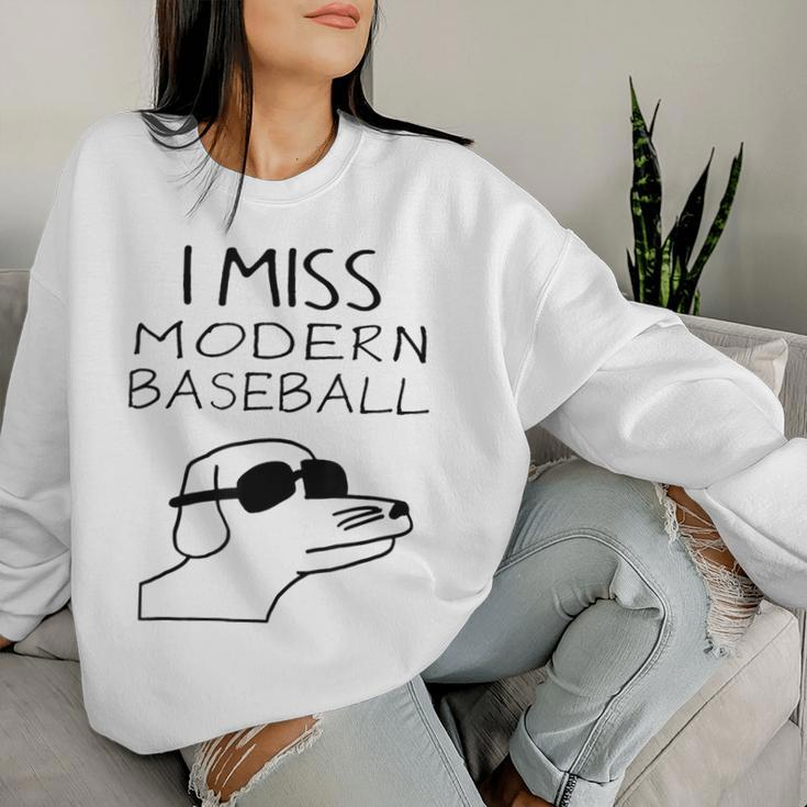 I Miss Modern Baseball Dog Sport Lover Women Sweatshirt Gifts for Her