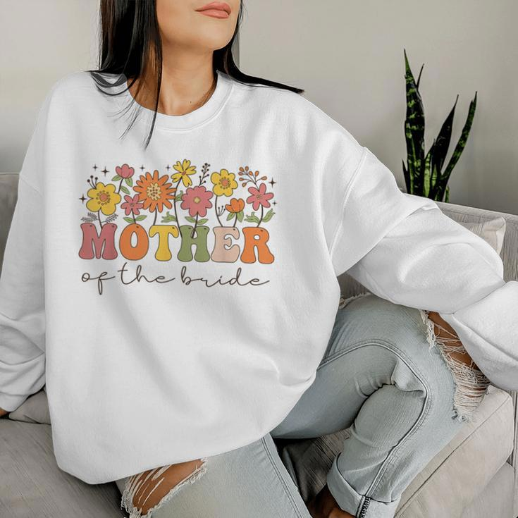 Mother Of The Bride Wildflower Floral Bachelorette Party Women Sweatshirt Gifts for Her