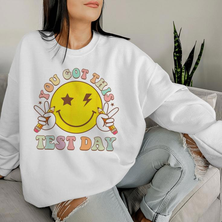 You Got This Motivational Testing Day Smile Face Teacher Kid Women Sweatshirt Gifts for Her