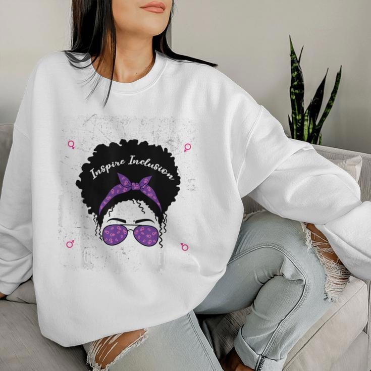 National Women's History Month 2024 History Month Messy Bun Women Sweatshirt Gifts for Her