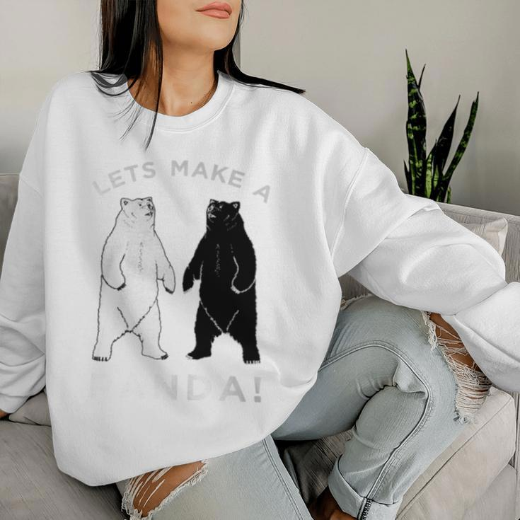 Lets Make A Panda Bear Graphic Women Sweatshirt Gifts for Her