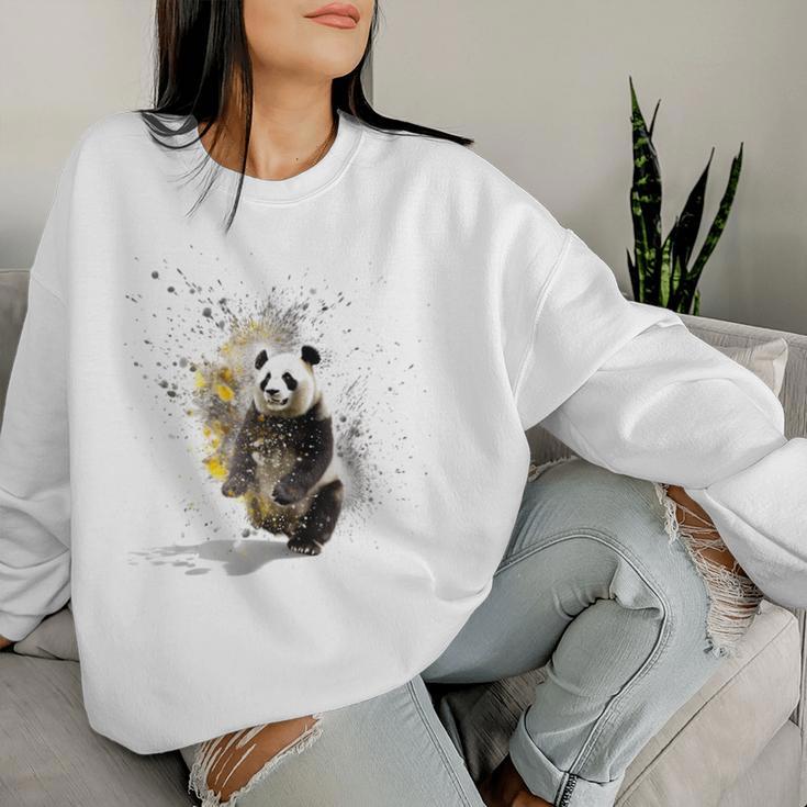 Panda Kunstwerk Tiermotiv Panda Sweatshirt Frauen Geschenke für Sie