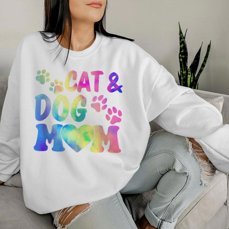 Pet Cat Mom Dog Mom Mother's Day Fur Mama Mommy Pet Lover Women Sweatshirt Gifts for Her