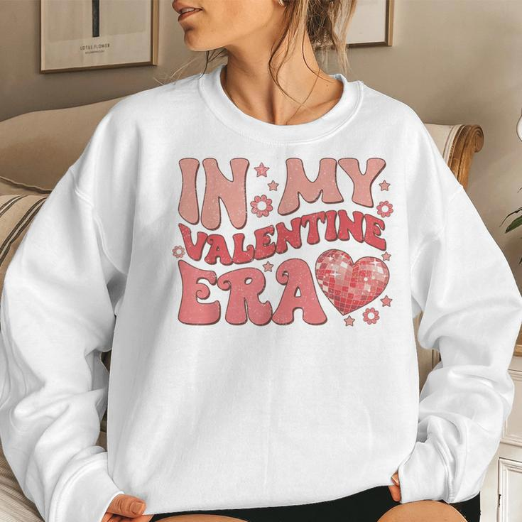 Retro Groovy In My Valentine Era Valentine Day Girls Women Sweatshirt Gifts for Her