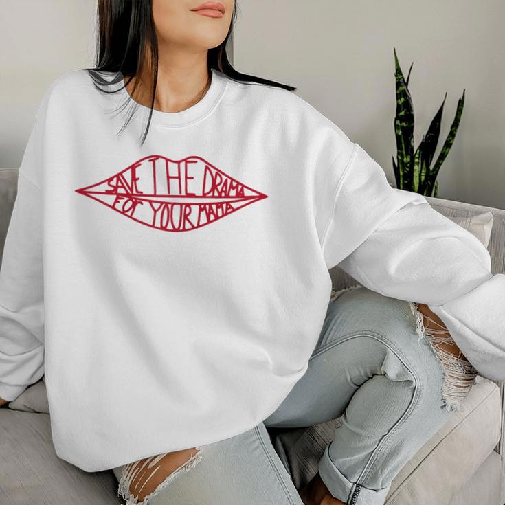 Save The Drama For Your Mama – Lustiges Retro-Geschenk Der 90Er Jahre Raglan Sweatshirt Frauen Geschenke für Sie