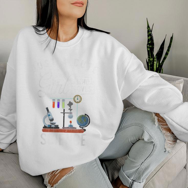 Scientist Lab Just A Cute Girl Who Loves Science Women Sweatshirt Gifts for Her