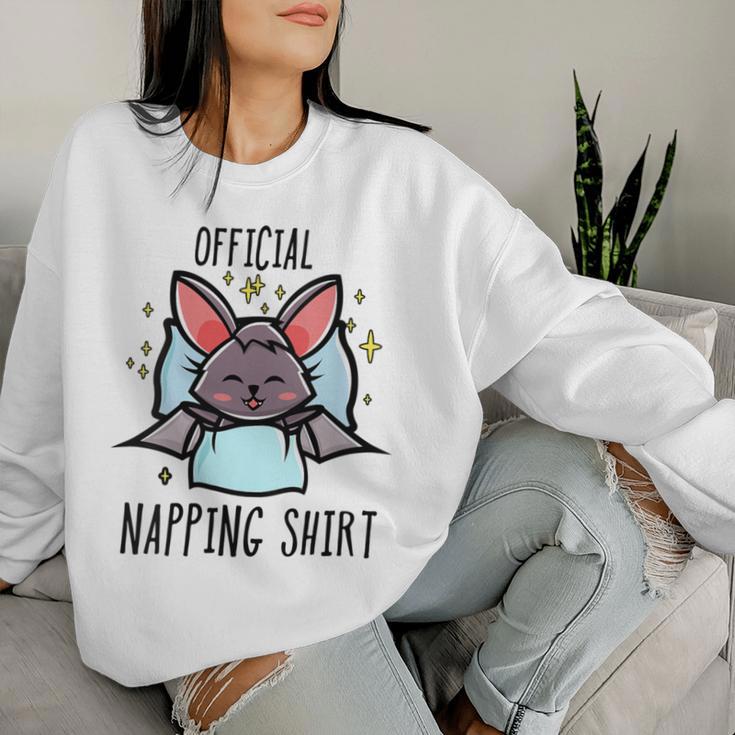 Sleeping Bat Pajamas Sleepyhead Women Sweatshirt Gifts for Her