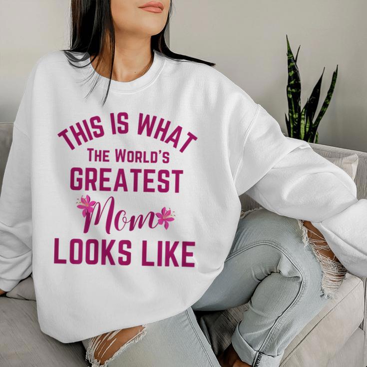 So Sieht Die Beste Mutter Der Welt Aus Mama Muttertag Sweatshirt Frauen Geschenke für Sie