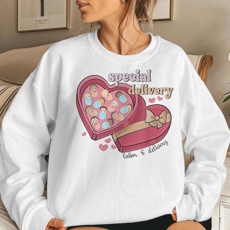 Special Delivery Labor And Delivery Nurse Valentine's Day Women Sweatshirt Gifts for Her