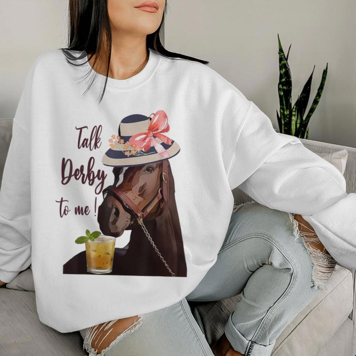 Talk Derby To Me-Mint Juleps-Derby Horse Racing Women Sweatshirt Gifts for Her