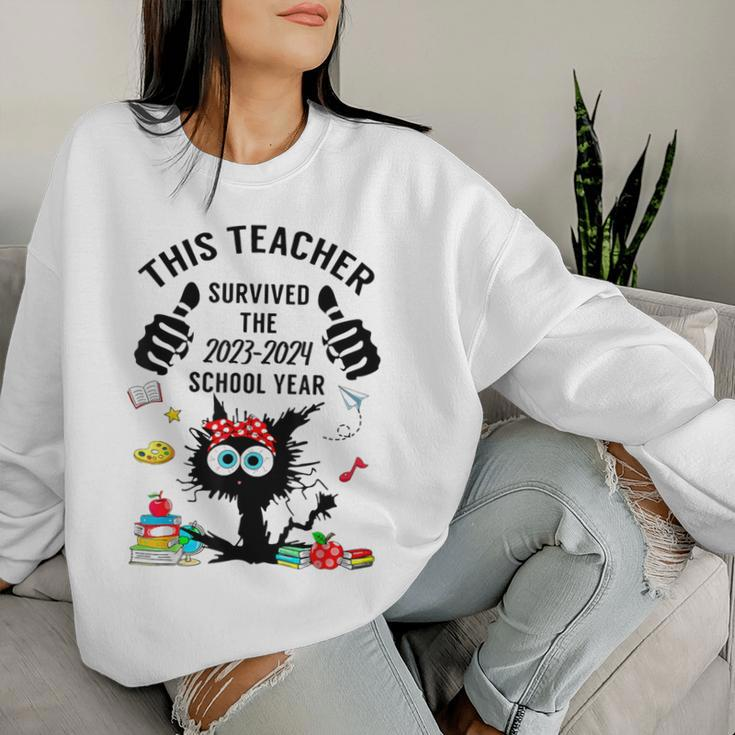 This Teacher Survived 2024 School Year Teacher Graduation Women Sweatshirt Gifts for Her