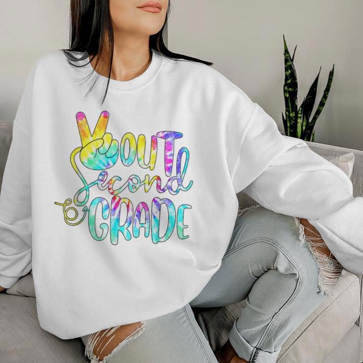 Tie Dye Out Second Grade Last Day Of School 2Nd Grade Women Sweatshirt Gifts for Her