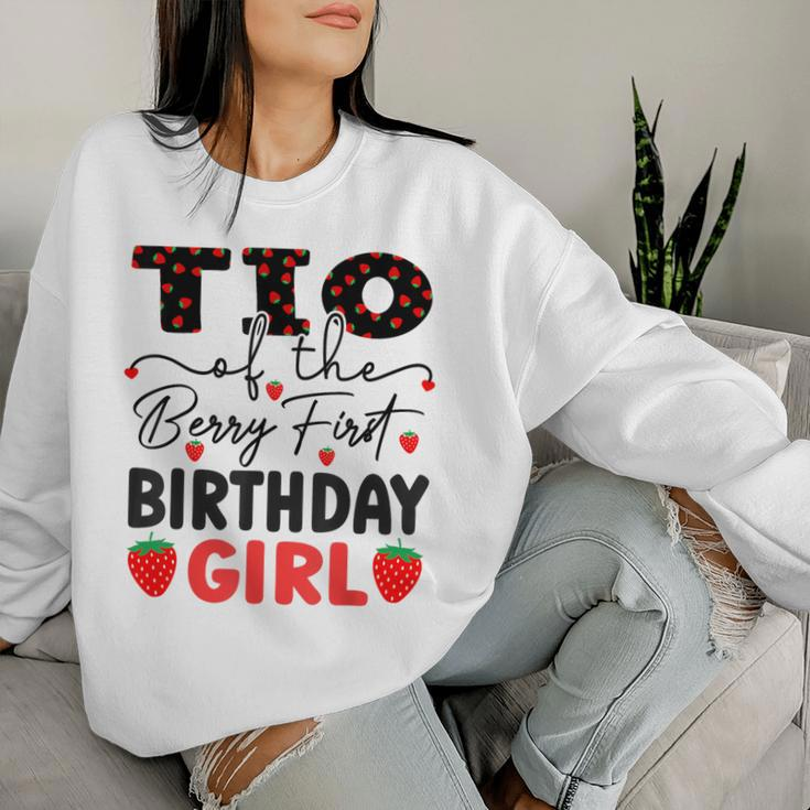 Tio Of The Berry First Birthday Girl Sweet Strawberry Bday Women Sweatshirt Gifts for Her