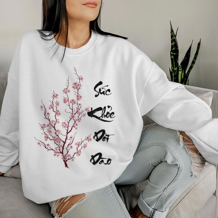 Vietnamesisches Neujahr 2024 Wunsch Gesundheit Mama Papa Oma Opa Sweatshirt Frauen Geschenke für Sie