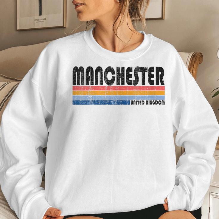 Vintage 70S 80S Style United Kingdom Manchester Women Sweatshirt Gifts for Her