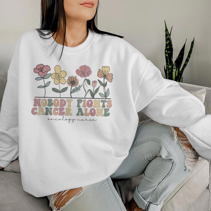 Wildflower Oncology Nurse Hem Onc Nurse Hematology Oncology Women Sweatshirt Gifts for Her