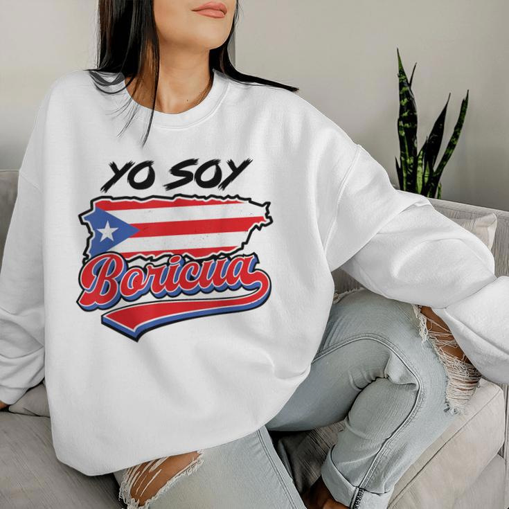 Yo Soy Boricua Puerto Rico Flag Puerto Rican Hispanic Women Sweatshirt Gifts for Her