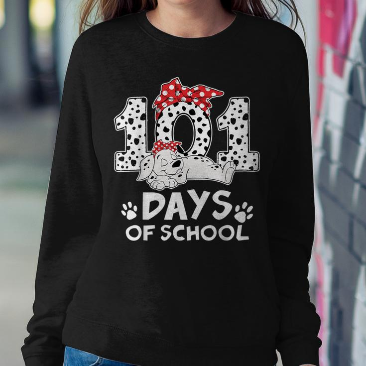 100 Days Of School Dalmatian Dog Girl 100 Days Smarter Women Sweatshirt Funny Gifts