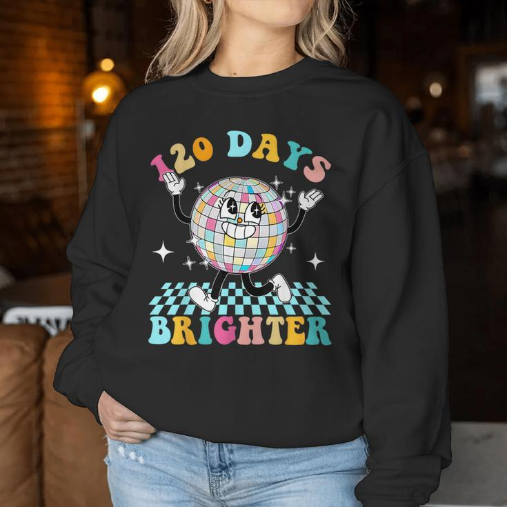 120 Days Brighter Happy 120Th Day Of School Groovy Boy Girl Women Sweatshirt Funny Gifts
