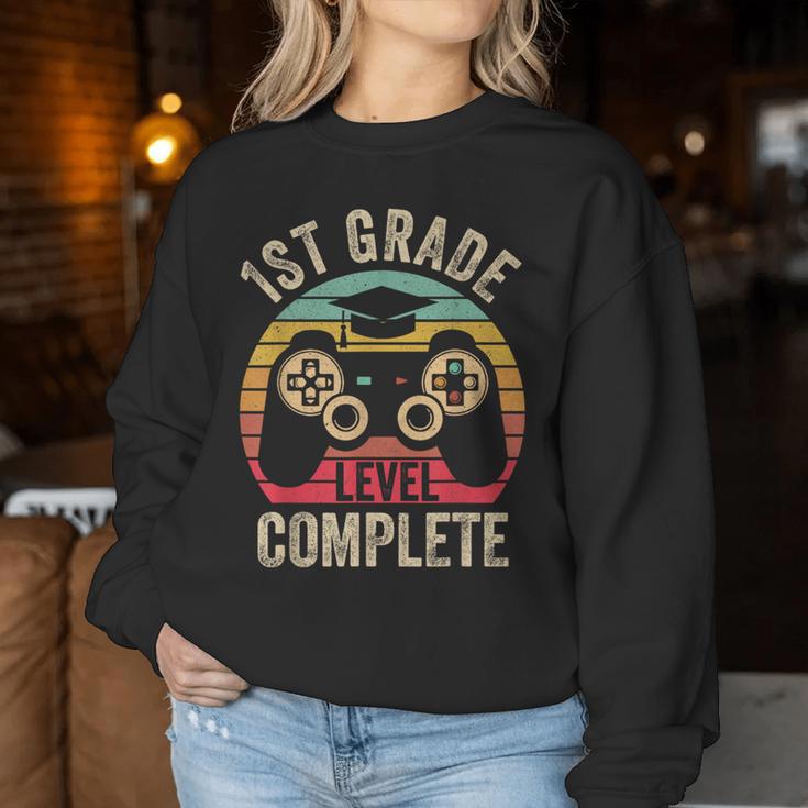 1St Grade Level Complete Graduation Class 2024 Boys Gamer Women Sweatshirt Unique Gifts