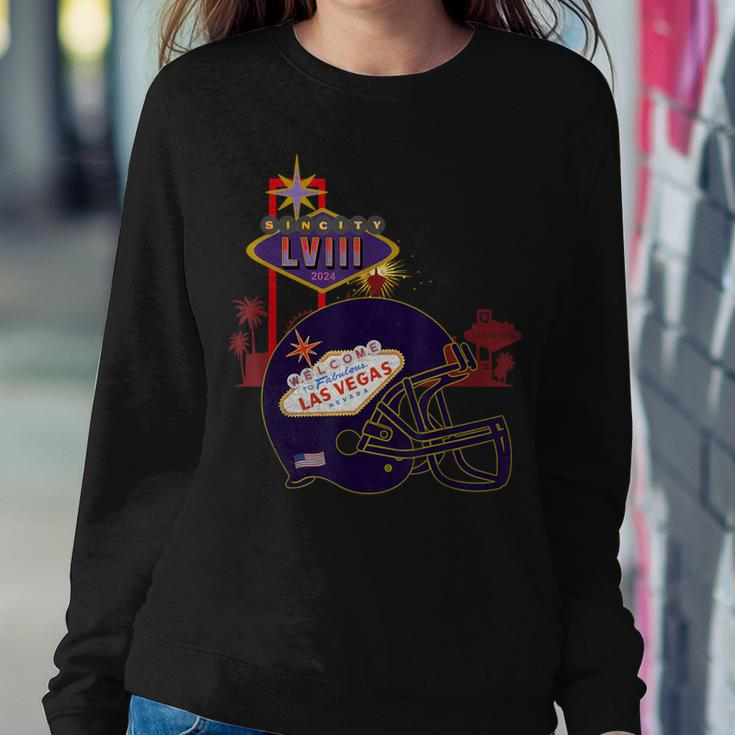 2024 Las Vegas Football Party Super Fun Game Women Sweatshirt Funny Gifts