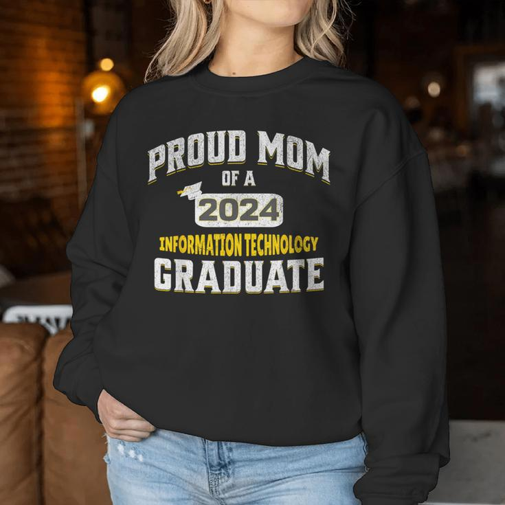 2024 Matching Proud Mom 2024 Information Technology Graduate Women Sweatshirt Unique Gifts