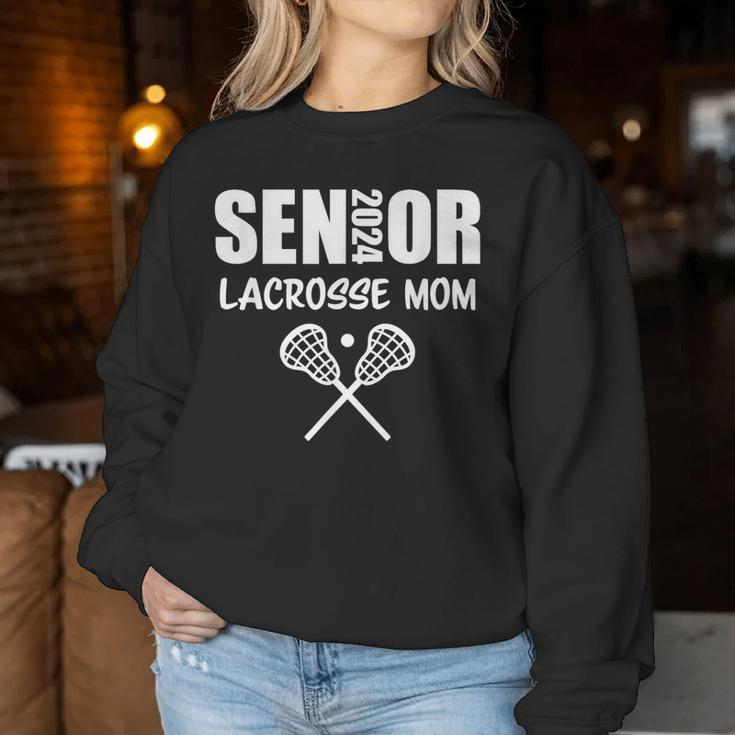 2024 Senior Lacrosse Mom Lacrosse Team Parent Class Of 2024 Women Sweatshirt Unique Gifts