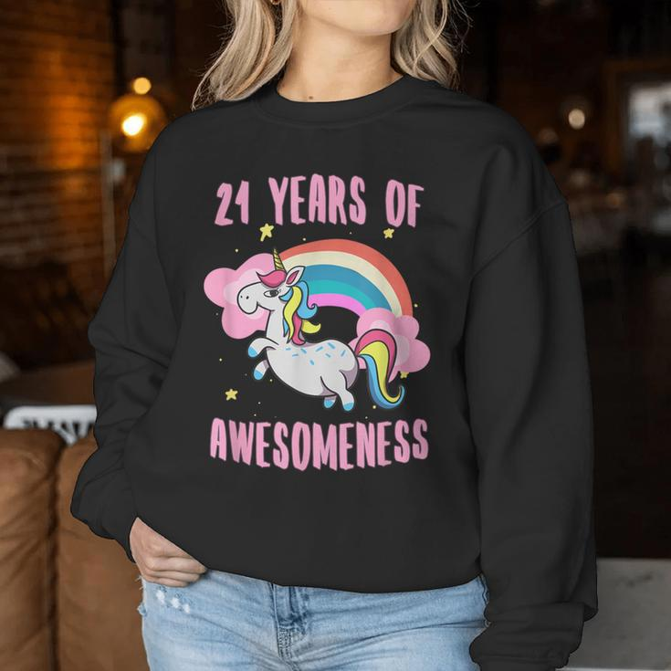 21St Birthday Unicorn21 Year Old Girl Niece Women Sweatshirt Funny Gifts