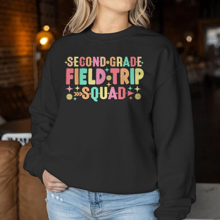 2Nd Second Grade Field Trip Squad Teacher Students Matching Women Sweatshirt Funny Gifts