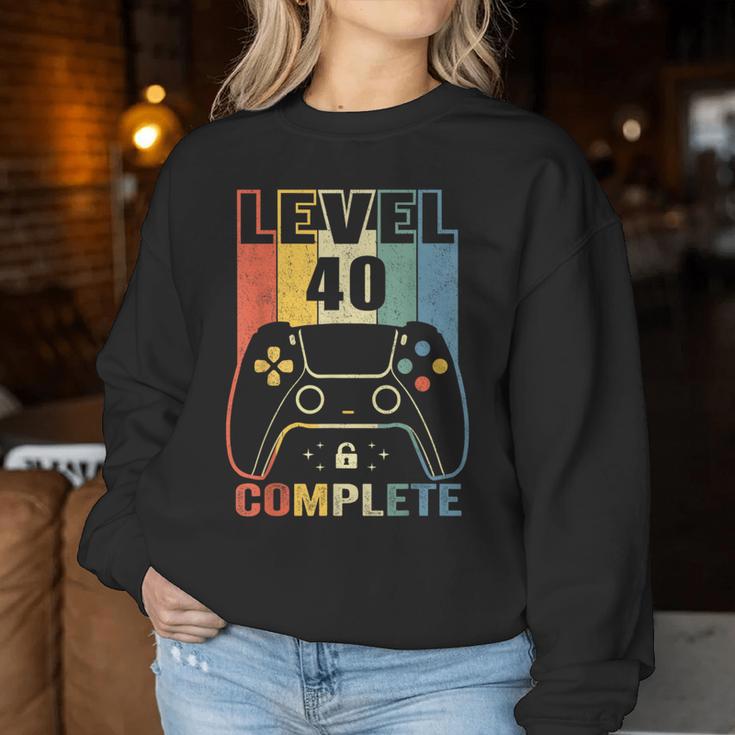 40 Años Cumpleaños Hombre Regalo Divertido Level 40 Sudadera Mujer Regalos divertidos