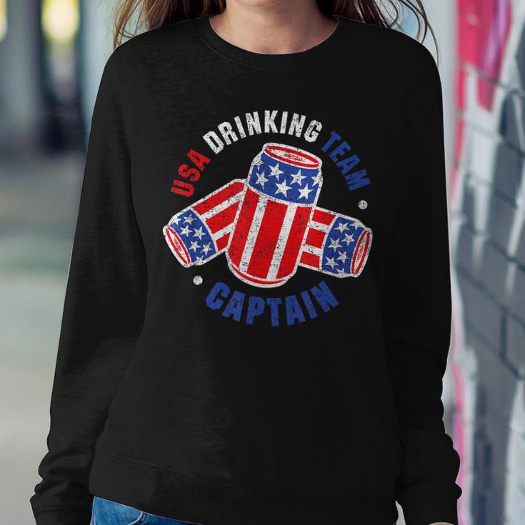 4Th Of July Beer Can Flag Usa Drinking Team Women Sweatshirt Unique Gifts