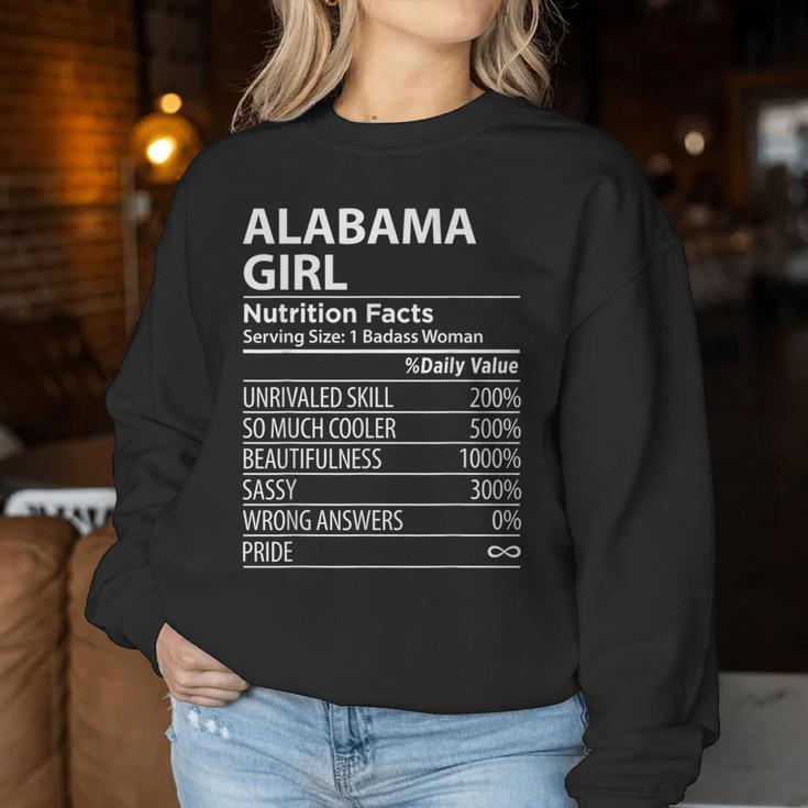 Alabama Girl Nutrition Facts Al Pride Women Sweatshirt Unique Gifts