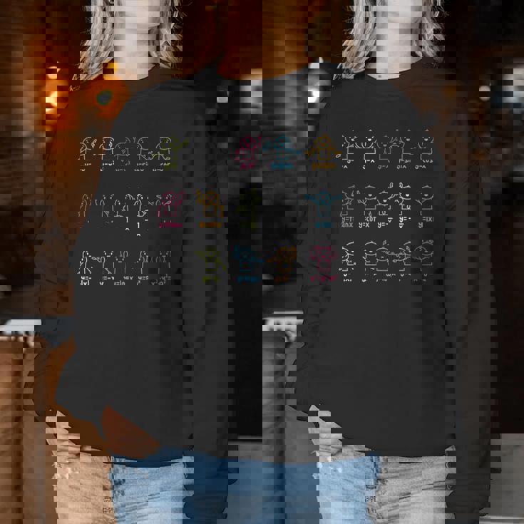 Algebra Dance Graph Figures Math Equation Teacher Women Sweatshirt Personalized Gifts
