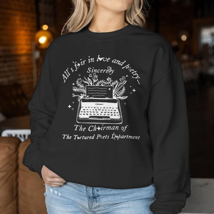 All's Fair In Love & Poetry Valentines Day Men Women Sweatshirt Funny Gifts