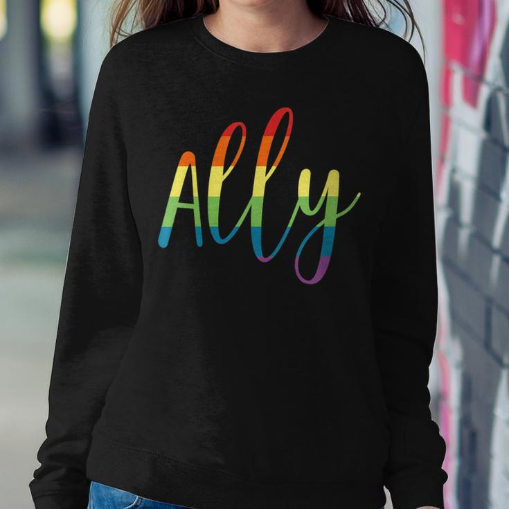 Ally Pride Gay Lgbt Day Month Parade Rainbow Flag Women Sweatshirt Unique Gifts