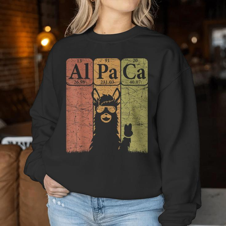 Alpaca Periodic Table Elements Llama Alpaca Vintage Women Sweatshirt Unique Gifts